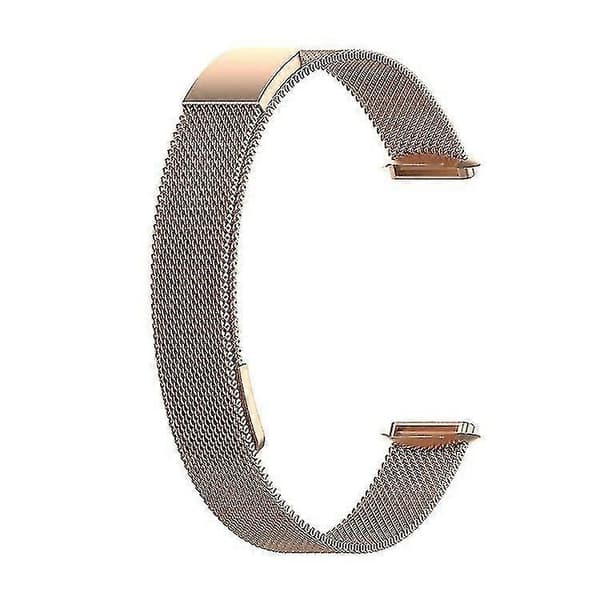 Udskiftningsrem Rustfrit Stål Magnetisk Milan Mode Armbånd Til Fitbit Luxe rose gold