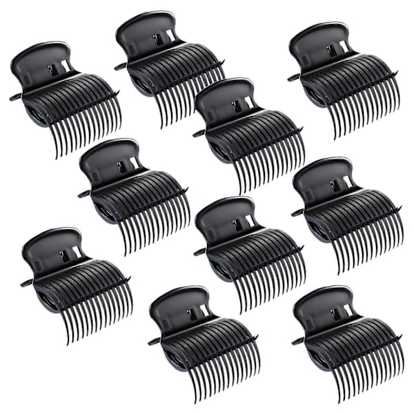 Hårklemmer Varme Rulleclips Hårkrølleklemmer Rulleclips til Kvinder Hårsektion Styling Sort
