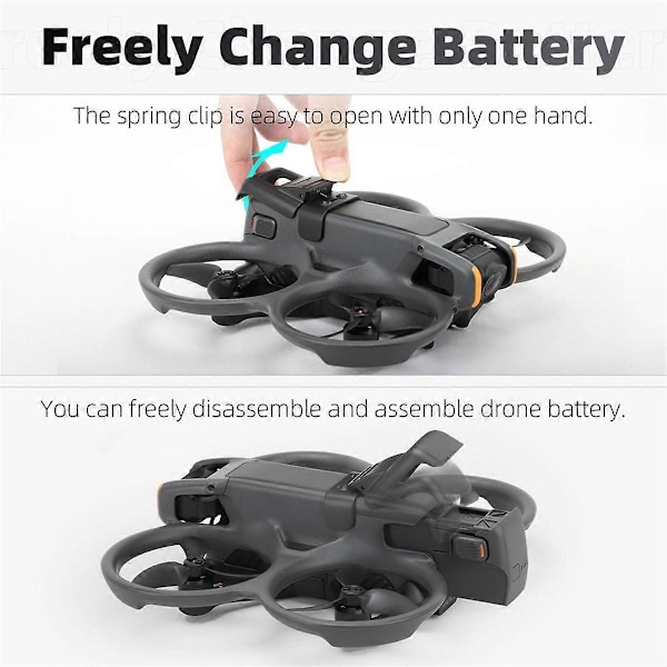 til Avata 2 Batteriklemme Batteriforstærkning Låsende Løs Karabinhage Drone Tilbehør