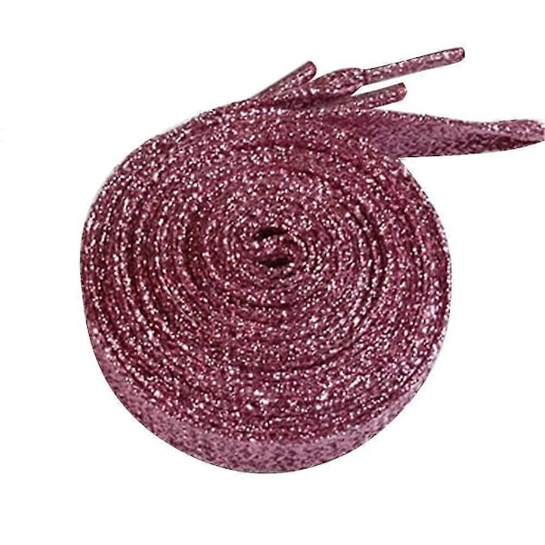 110cm Moderne Flade Glitter Farvede Sko Snørebånd Canvas Sneaker Snørebånd Snor Pink