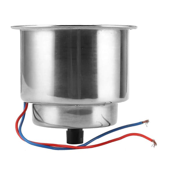 Rustfri Stål Kopholder Rack Support med Grønt LED Lys Universal til Båd / Yacht / Lastbil / Bil / Lejlighed / RV