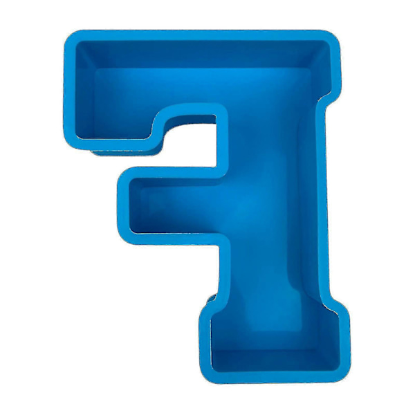 Alphabet Kagebageform Engelsk Bogstav Silikoneform 3d Alfabet Bogstav F
