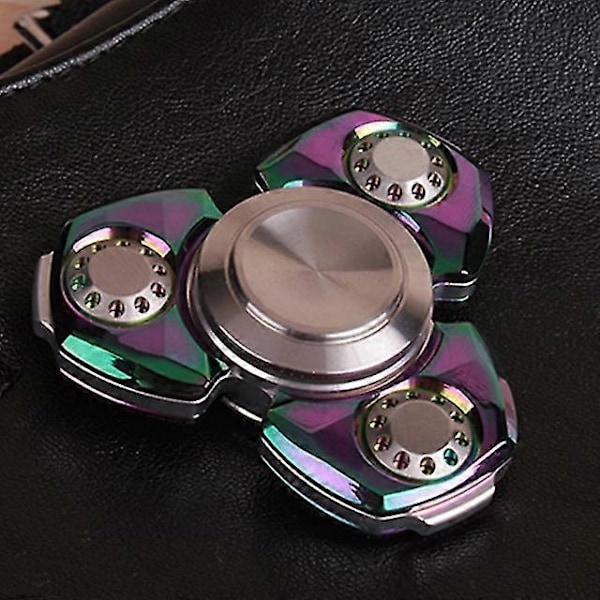 Senior Alumiinioksidi Metallinen Fidget Spinner Ruostumaton Teräs Messinkipinnoitus Timanttikiillotus 606 Hiljainen Laakeri Sormi Fidget Gyro Colorful