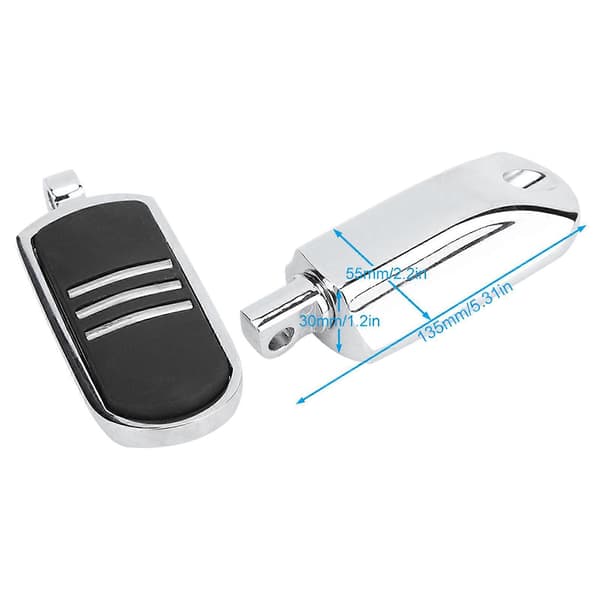 Motorcykelfotpinnar i aluminiumlegering, modifieringstillbehör (Elektropläterad)