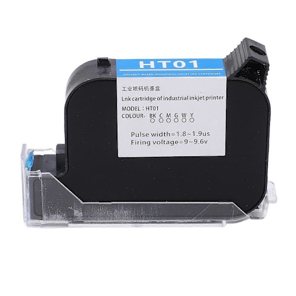 42ML Håndholdt Printer Blækpatron Hurtigtørrende Inkjet Printer Patron Udskiftning 12.7mm Sort