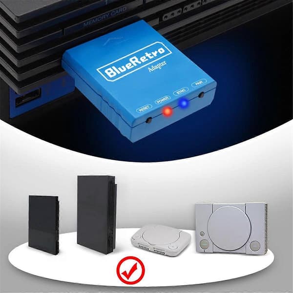 Trådløs spillkontrolleradapter for PSX PS1 PS2 til 9076 NS Kontroller D