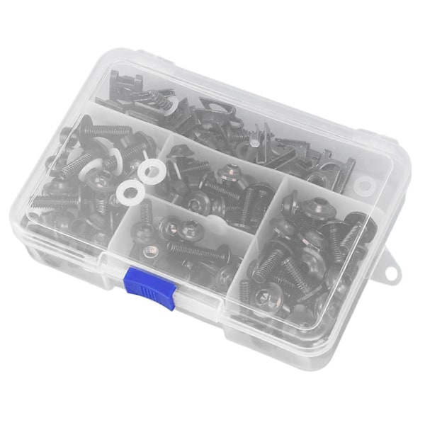177PCS Motorcykel Kåbe Bolt Kit Farverig M5 M6 Motorcykel Vindskærm Skruer Udskiftning Til SUZUKI GSXR600 GSXR750 Sort