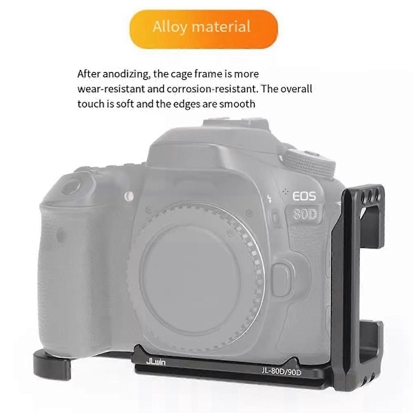 Vertikal Quick Release Plade L Plade til 70D 80D 90D Kamera Stativ Justerbar Vertikal Quick Release Plade
