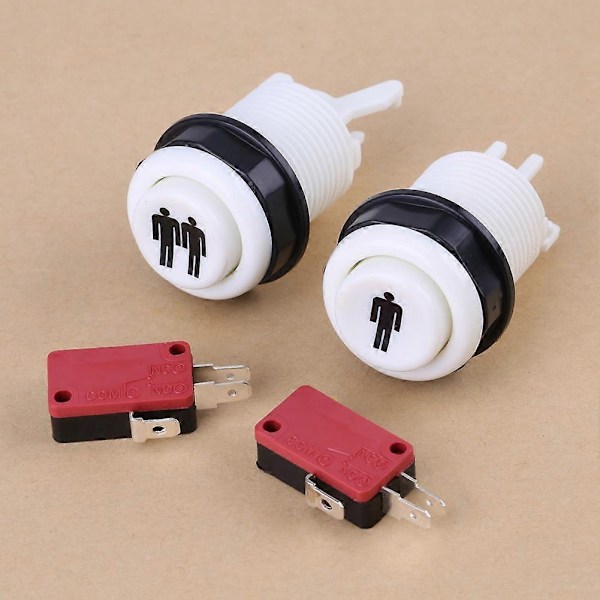 Lang Startknap DIY Kit 1p 2P Player Trykknap til Arkadespil