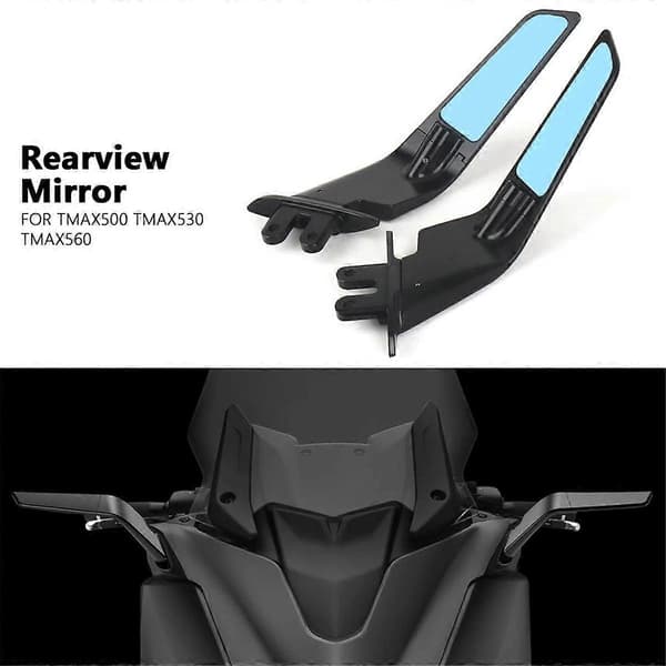 Motorcykelspeglar Winglets Spegelkit Roterbart för T-MAX 560 2020 2021 TMAX 500 2004-2012 T-MAX530 2012-2019