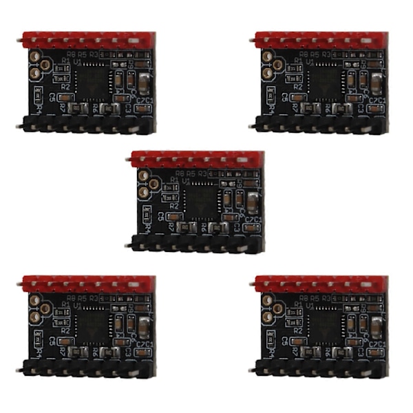 5 Sæt Step Motor Driver UART Mode Ultra Stille Modul med Køleplade TMC2209 Tilbehør