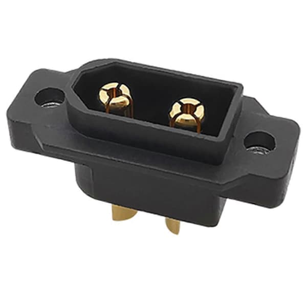 6 stk. Sort XT60EW-M XT60 Hanstik Forbindelsesled Skrue Fast Plade Panelmontering XT60EW Stik til RC Lipo Batteri FPV RC