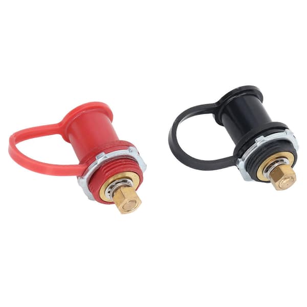 Batterioplader Post Kit 20mm Stud Cap Bil RV Lastbil Ladestander Jumper Terminal Sort Rød