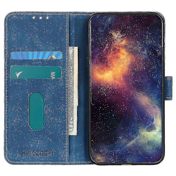 För Nokia C22 Läder Flip Fodral Plånbok Mobilskal Retro Textur Mobiltelefonskal Med Ställ Blue