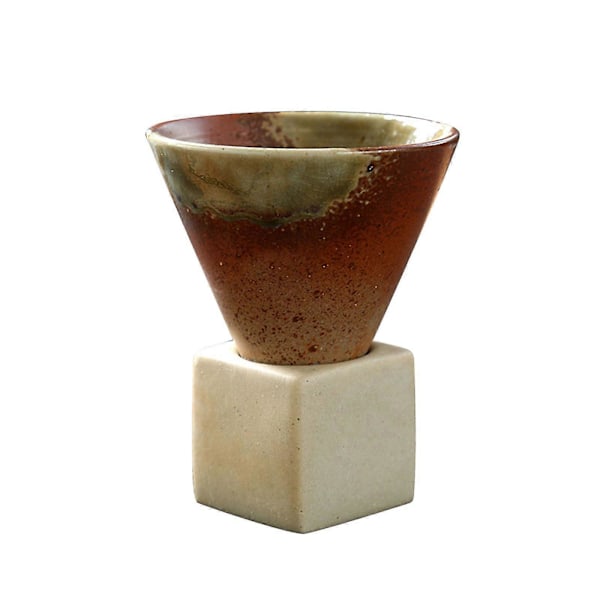 Mugg Kopp Japansk Stil Grov Keramik Tratt Tekopp Kreativ 200ml Hem Picknick Dricksredskap Tratt Kaffemugg Brown