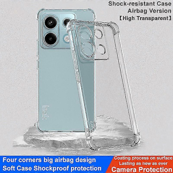 Til Xiaomi Redmi Note 13 Pro 5g Cover Anti-ridse TPU Cover Airbag Hjørne Anti-drop Telefon Shell Transparent