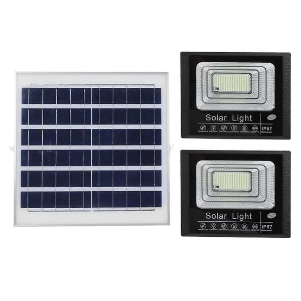 Solcellegatelykt 120W Fjernkontroll Timerfunksjon Ledningsfri IP67 Vanntett Solcellelampe for Bakgårdsbelysning