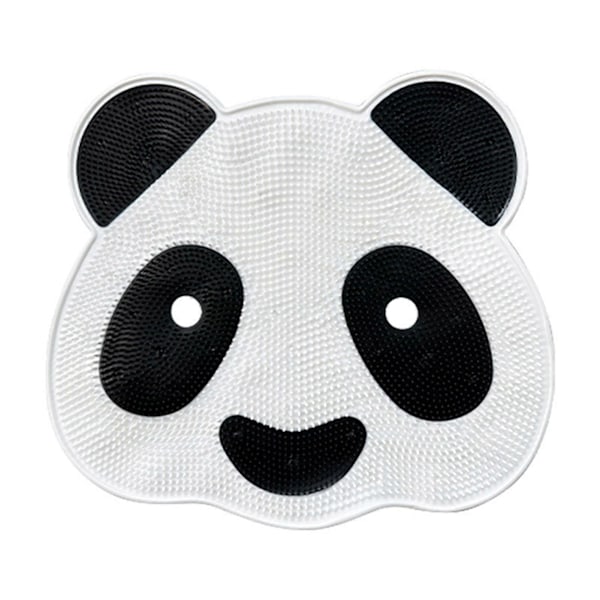 Tecknad Panda Huvud Golvmatta Multifunktionell Dusch Fot & Kroppsskrubbmatta Tjock Halkfri Ryggskrubbare Badkarsmatta för Badmassage Exfoliering
