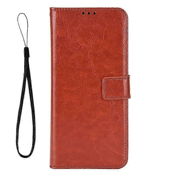 For HMD Skyline Deksel Crazy Horse Tekstur PU Lær Telefon Lommebok Deksel - Svart s2024121260 Brown