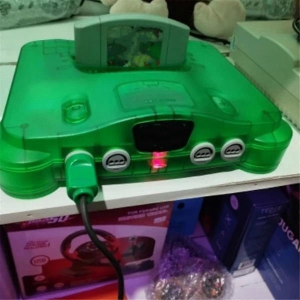 Bæreveske for N64, Gjennomsiktig Retro Videospillkonsoll Erstatningsskall, Gjennomsiktig Grønn