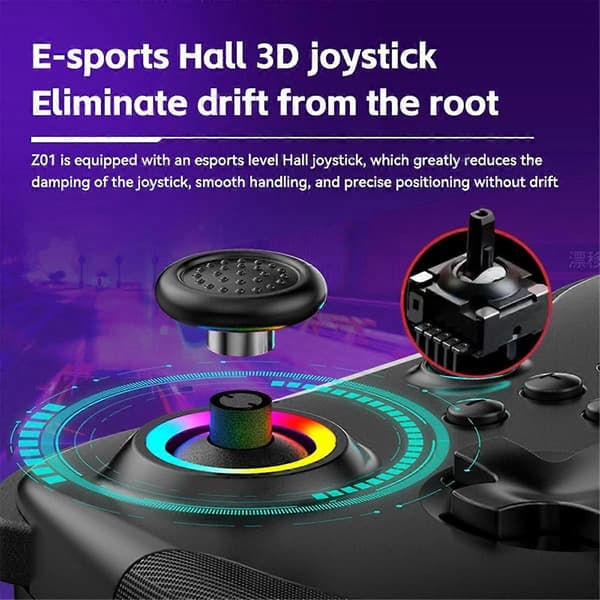 Trådløs Game Controller Bluetooth 6-Akse Bevægelsessensor Turbo Programmerbar Joystick til Switch Steam PC Grøn