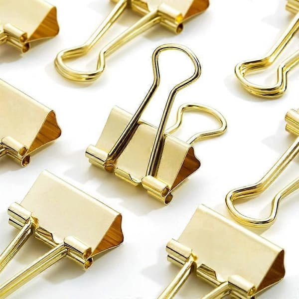 Pappersklämmor, Små Pappersklämmor, 50-pack, Guld, Små Klämmor, Pappersklämmor, Pappersklämmor Liten Storlek, Små Gem