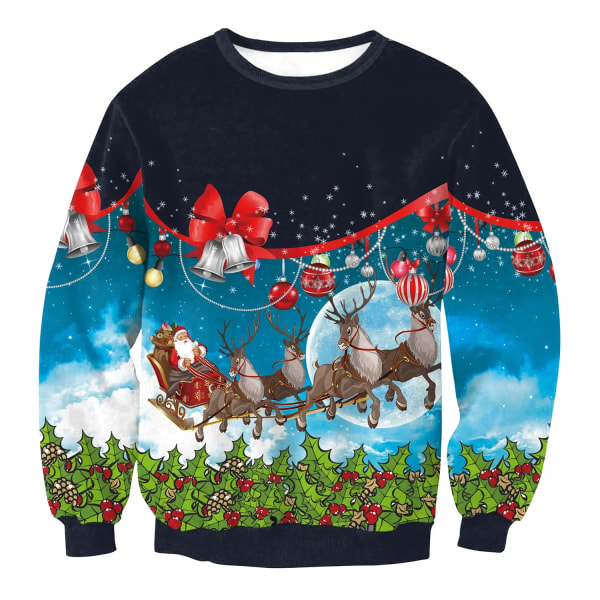Ugly Christmas Sweater Herr Dam Tröjor 3D Rolig Söt printed Holiday Party Xmas Birthday Sweatshirts Unisex pullovers Toppar style 3 5XL