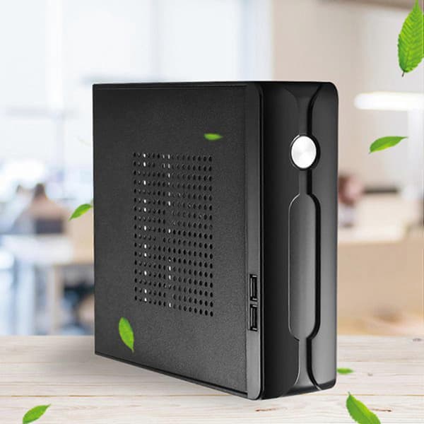 M03 HTPC ITX Chassi+84W 12V Strömförsörjningskort HTPC Chassi USB2.0 ITX Kapsling Industriellt Kontrollchassi