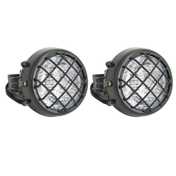 Par 12V ATV LED Frontlyktmontering med Pærer Lampegriller Erstatning for Warrior 1996?2001