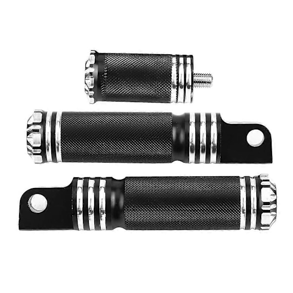 Par Forreste Bageste Motorcykel CNC Fodpinde Gearpedaler Fodstøtte Sort
