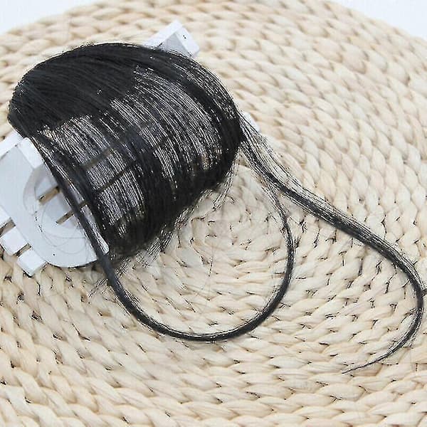 Ohut otsatukka hiuslisäke klipsillä, etuhiuslisäke, teko-hiustenpidennykset Black
