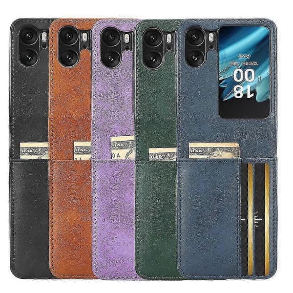 Lær Telefondeksel For Oppo Find N2 Flip Green