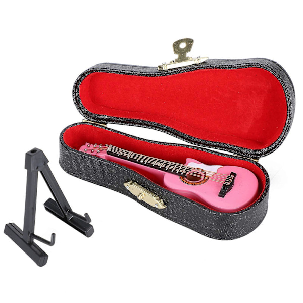 Mini Gitarr Modell 10cm Hem Dekorativt Musikinstrument Prydnad Gåva Leksak Barn