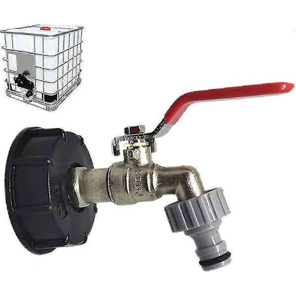Tankkran 1000l S60x6 Ibc Krananslutning Med 1/2\" Slanganslutning, Dräneringstank A