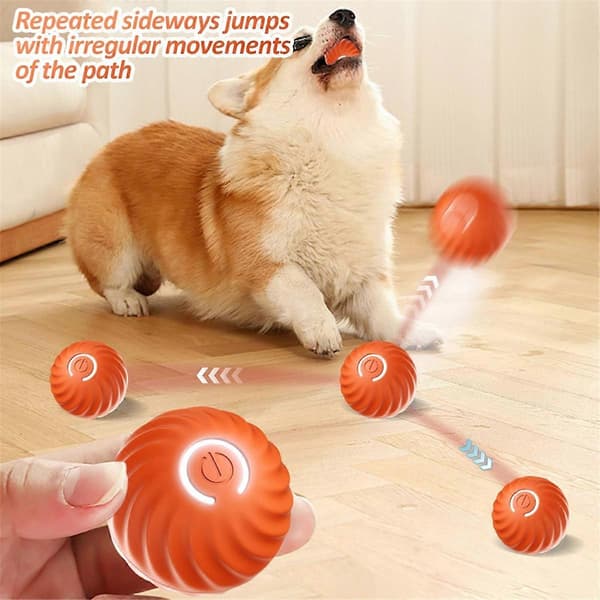 Hundleksaksboll, Interaktiv Hundleksaksboll, Interaktiv Hundleksaksboll för Uttråkning Inomhus Utomhus, Hundleksaksboll (Orange)