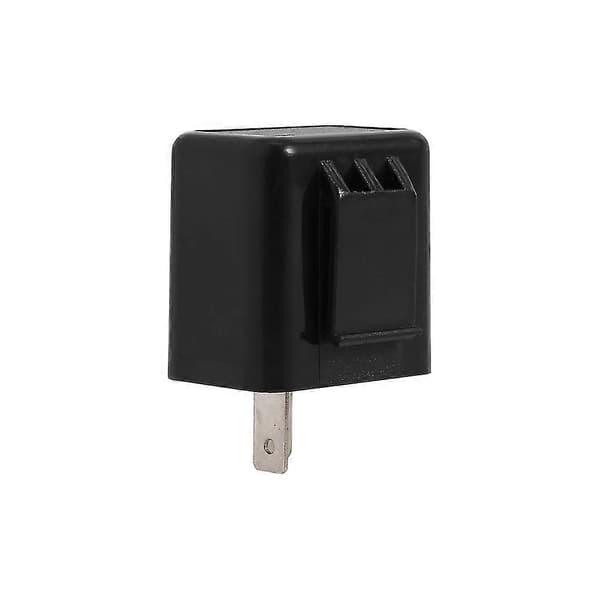 Motorcykel Blinklysindikator 2-benet LED Blinkrelæ Hastighedsjusterbar 12V Sort