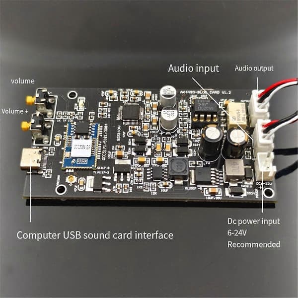 Oppgrader Bluetooth 5.3 AK4493S Dekodingsmodul Analog Inngang Hard Dekoding for HD LDAC