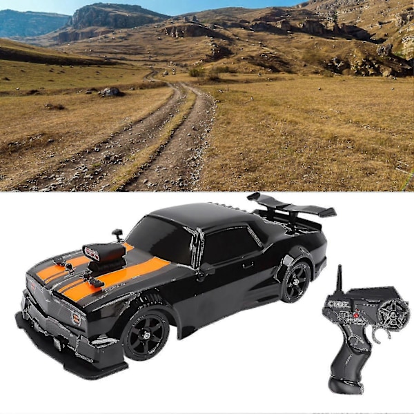 16a04 1/16 RC Driftbil Simulerad 4-hjulsdrift med LED-ljus RC-leksaksbil för barn över 6 år
