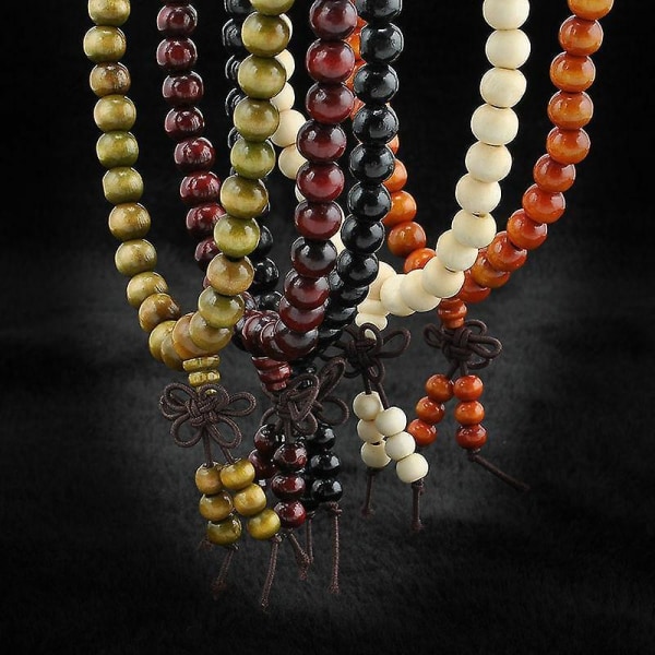 Naturlig Sandalwood Buddhistisk Buddha Treperle Knute Menn Armbånd / Armbånd A