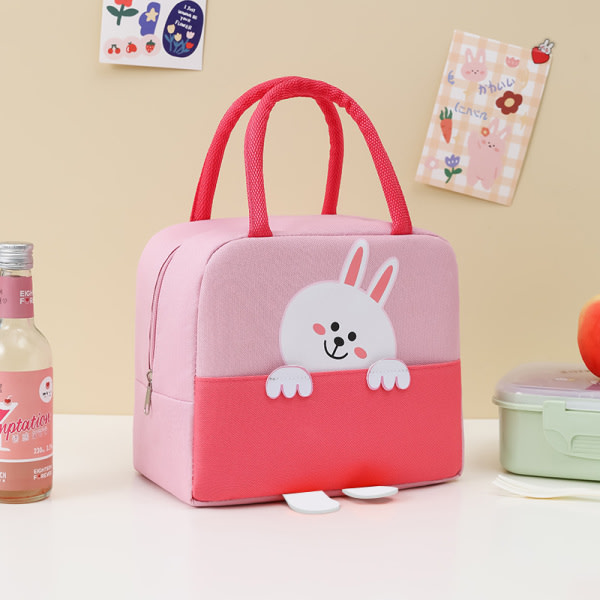 Söt Lunchväska Barn Återanvändbar Isolerad Lunch Box Kanin