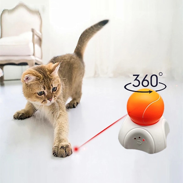 360-asteinen pyörivä pallolaser-kissalelu orange