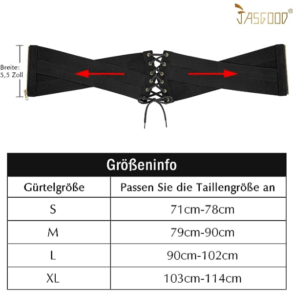 Korsettbälte för kvinnor, resårbälte, justerbar längd