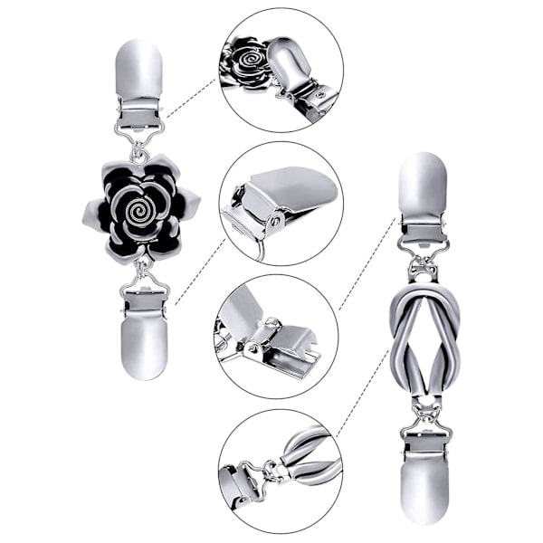 4 stycken Vintage Tröja Sjal Clips Retro Kofta Clips