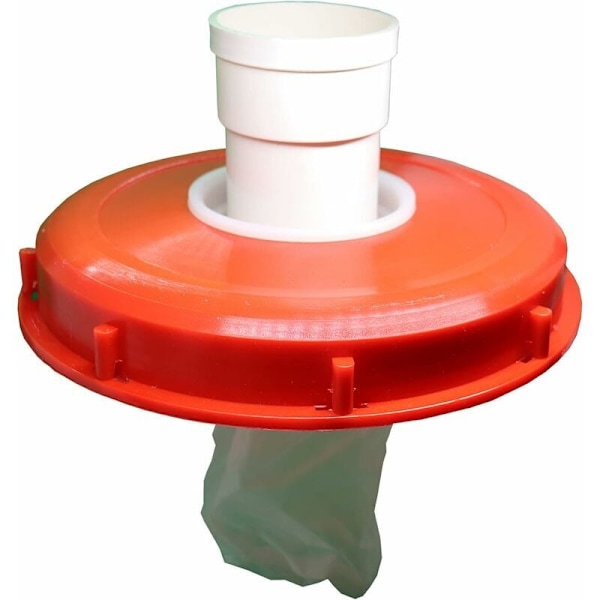 Vasket nylon IBC lågfilter med låg til IBC regnvandstank 1000 L DN 75 nålefilt rød 245 mm KLB