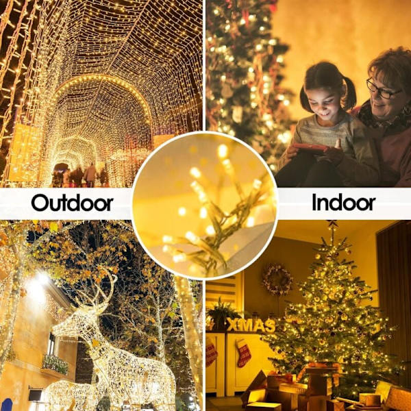 100m 1000 LED Ljusslinga Vattentät Utomhus Inomhus Julgransdekorationer[JUN]