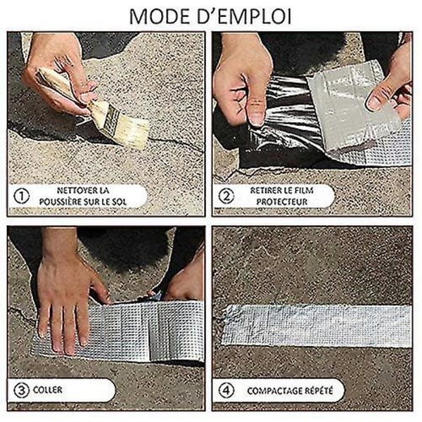 Aluminiumtejp: Superstark och vattentät tejp med starkt fäste för sprickor, läckor, hål 5cm*5m