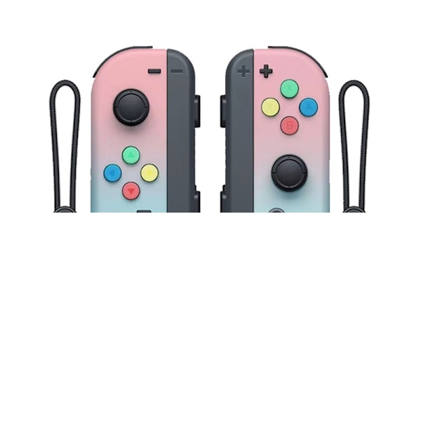 Nintendo Switch Controller Joycon Trådløs Bluetooth Spilcontroller Fjernbetjening Vækning med snor, Understøtter Fitness[ch] Pink green gradient