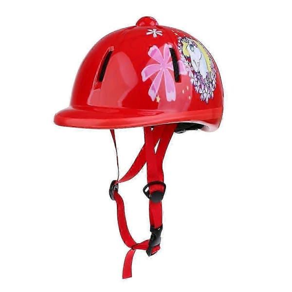 Justerbar ridehjelm for barn for hodebeskyttelse [JUN] Snow Red