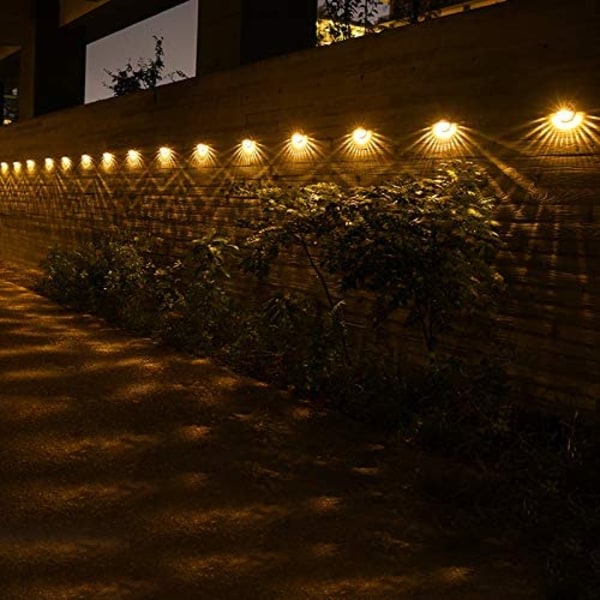 Solar Fence Lights, Solar Dekorativa Trädgårdsljus Vattentät