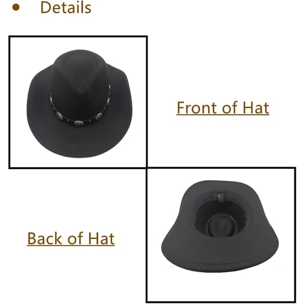 Retro Rodeo Wild Cowboy Hat - Western Cowboy Hat - Herr